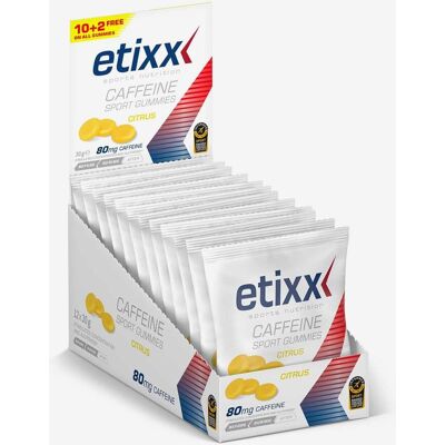 Gommes énergétiques Etixx Caféine Sport - 12 unités - Publicité Gommes énergétiques Etixx Caféine Sport - 12 unités - Publicité