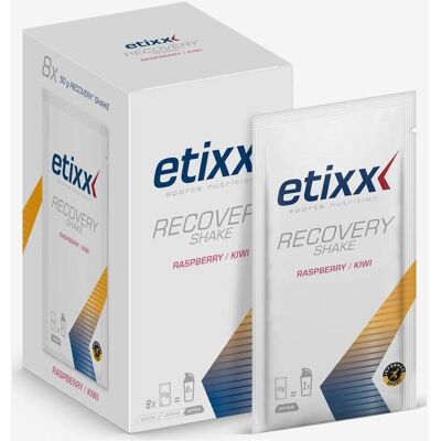 Sachets Etixx Recovery Shake goût framboise citron vert (8x50 g) - Publicité Sachets Etixx Recovery Shake goût framboise citron vert (8x50 g) - Publicité