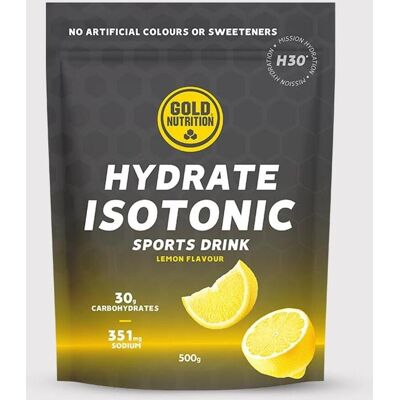 Gold Nutrition Boisson énergétique GoldNutrition Hydrate Isotonic H30 saveur citron 500 g - Publicité Gold Nutrition Boisson énergétique GoldNutrition Hydrate Isotonic H30 saveur citron 500 g - Publicité