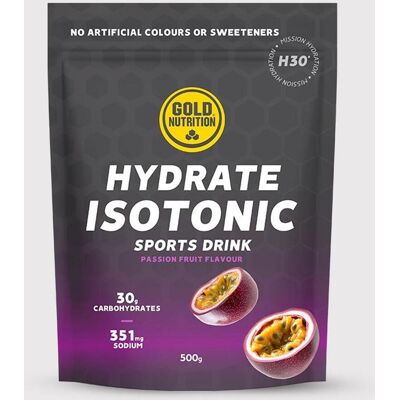 Gold Nutrition Boisson énergétique GoldNutrition Hydrate Isotonic H30 saveur fruit de la passion 500 g - Publicité Gold Nutrition Boisson énergétique GoldNutrition Hydrate Isotonic H30 saveur fruit de la passion 500 g - Publicité