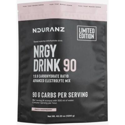 Boisson énergétique Nduranz Nrgy Drink 90 saveur pêche 1200 g - Publicité Boisson énergétique Nduranz Nrgy Drink 90 saveur pêche 1200 g - Publicité