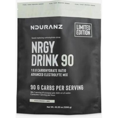 Boisson énergétique Nduranz Nrgy Drink 90 saveur concombre citron vert 1200 g - Publicité Boisson énergétique Nduranz Nrgy Drink 90 saveur concombre citron vert 1200 g - Publicité