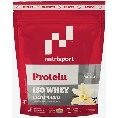 NutriSport Iso Whey Cero Vanille - Poudre de Protéines - Publicité NutriSport Iso Whey Cero Vanille - Poudre de Protéines - Publicité