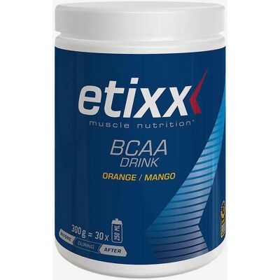 Poudre BCAA Etixx - Saveur Orange / Mangue - 300 g - Publicité Poudre BCAA Etixx - Saveur Orange / Mangue - 300 g - Publicité