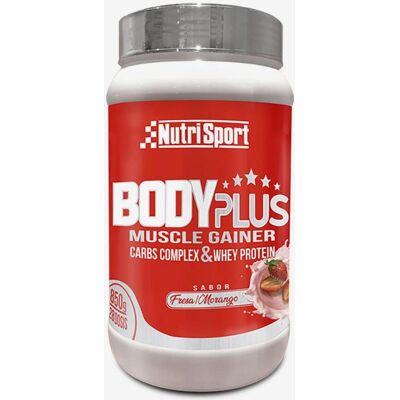 Nutrisport Bodyplus Fraise - Gainer - 850g - Publicité Nutrisport Bodyplus Fraise - Gainer - 850g - Publicité