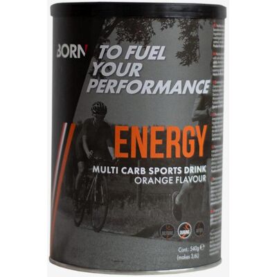 Boisson isotonique Born Energy Multi Carbo goût orange 540 g - Publicité Boisson isotonique Born Energy Multi Carbo goût orange 540 g - Publicité