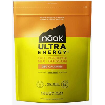 Boisson énergétique Näak Ultra Energy 720 g goût pêche abricot - Publicité Boisson énergétique Näak Ultra Energy 720 g goût pêche abricot - Publicité