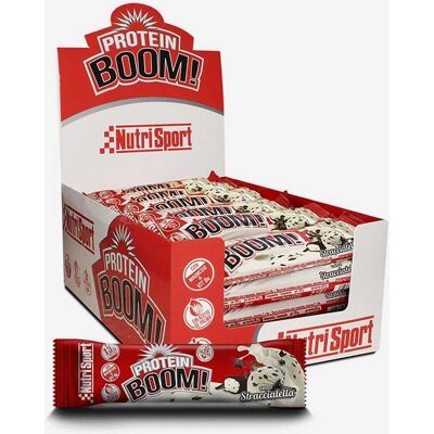 Nutrisport Protein Boom Stracciatella - Barre protéinée - Publicité Nutrisport Protein Boom Stracciatella - Barre protéinée - Publicité