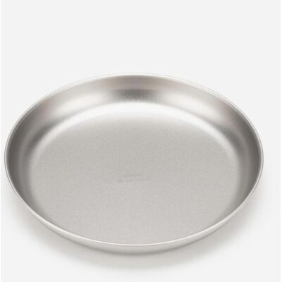 Assiette en titane Snow Peak Trek - Légère, 18cm, Grise - Camping - Publicité Assiette en titane Snow Peak Trek - Légère, 18cm, Grise - Camping - Publicité