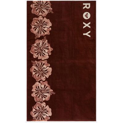 Serviette Roxy Cold Water Message marron femme - Publicité Serviette Roxy Cold Water Message marron femme - Publicité