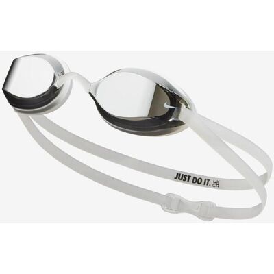 Lunettes de natation Nike Swim Legacy Comfort blanches avec verres miroir noirs - Publicité Lunettes de natation Nike Swim Legacy Comfort blanches avec verres miroir noirs - Publicité