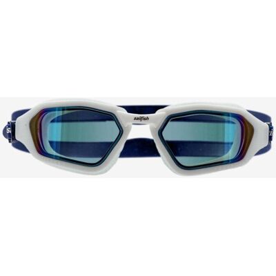 Lunettes de natation Sailfish Streamer blanc bleu marine avec verres transparents - Publicité Lunettes de natation Sailfish Streamer blanc bleu marine avec verres transparents - Publicité