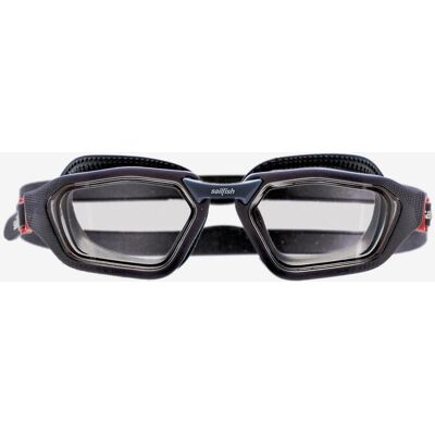 Lunettes de natation Sailfish Streamer noir rouge avec verres transparents - Publicité Lunettes de natation Sailfish Streamer noir rouge avec verres transparents - Publicité