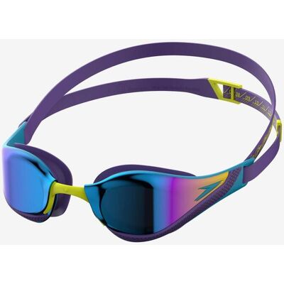 Lunettes de natation Speedo Pure Focus lilas avec verres à effet miroir bleu - Publicité Lunettes de natation Speedo Pure Focus lilas avec verres à effet miroir bleu - Publicité