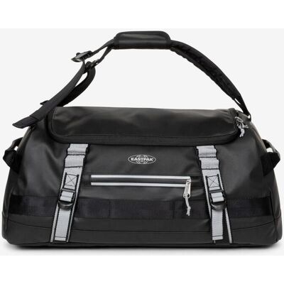 Sac Eastpak Duffel Pack M 70L noir argenté - Publicité Sac Eastpak Duffel Pack M 70L noir argenté - Publicité