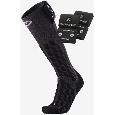 Chaussettes Therm-ic Heated Ski Fusion + S-Pack 700 gris foncé - 45-47 - Publicité Chaussettes Therm-ic Heated Ski Fusion + S-Pack 700 gris foncé - 45-47 - Publicité