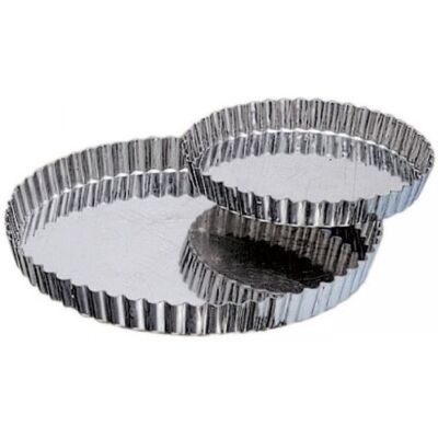 Tourtière cannelée en fer blanc 30 cm - Publicité Tourtière cannelée en fer blanc 30 cm - Publicité