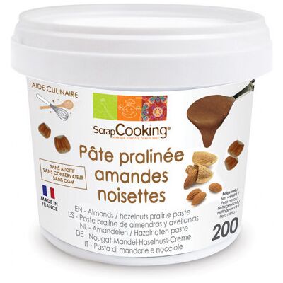Pâte pralinée amandes noisettes scrapcooking 200g - Publicité Pâte pralinée amandes noisettes scrapcooking 200g - Publicité