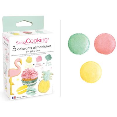 Set de 3 colorants alimentaires en poudre scrapcooking summer 3x5g - Publicité Set de 3 colorants alimentaires en poudre scrapcooking summer 3x5g - Publicité