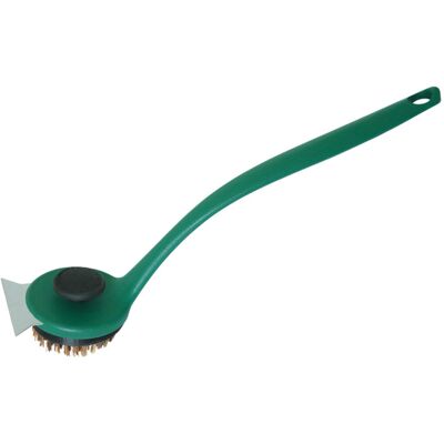 Brosse pour grille Big Green Egg en fibre de Palmyra à long manche - Publicité Brosse pour grille Big Green Egg en fibre de Palmyra à long manche - Publicité