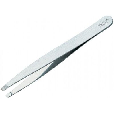 Pince à épiler nogent en inox satiné bouts carrés 9.5cm - Publicité Pince à épiler nogent en inox satiné bouts carrés 9.5cm - Publicité