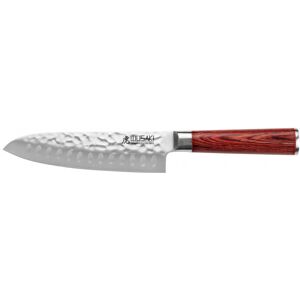 Couteau santoku wusaki pakka x50 alvéolé 17cm manche pakkawood - Publicité Couteau santoku wusaki pakka x50 alvéolé 17cm manche pakkawood - Publicité