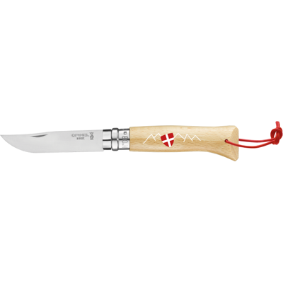 Couteau pliant opinel tradition inox le savoyard n°08 lame 8,5cm manche hêtre - Publicité Couteau pliant opinel tradition inox le savoyard n°08 lame 8,5cm manche hêtre - Publicité