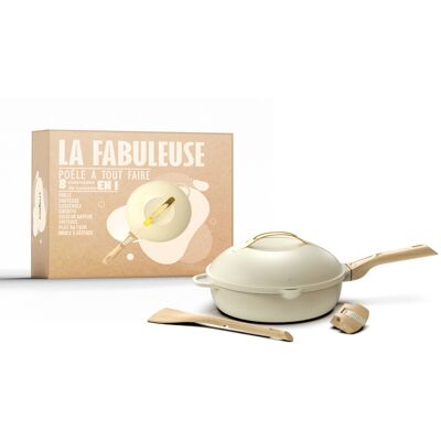 Poêle antiadhérente cookut la fabuleuse 8-en-1 meringue 24cm - Publicité Poêle antiadhérente cookut la fabuleuse 8-en-1 meringue 24cm - Publicité