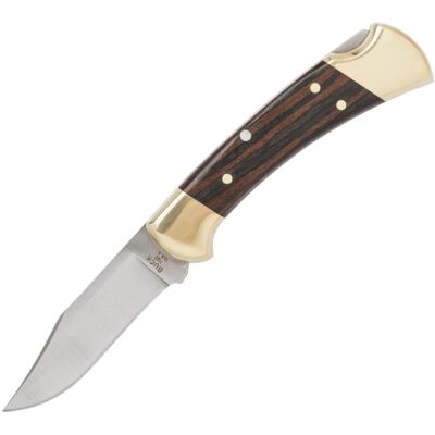 Couteau pliant buck 112 ranger manche 11cm + étui en cuir - Publicité Couteau pliant buck 112 ranger manche 11cm + étui en cuir - Publicité