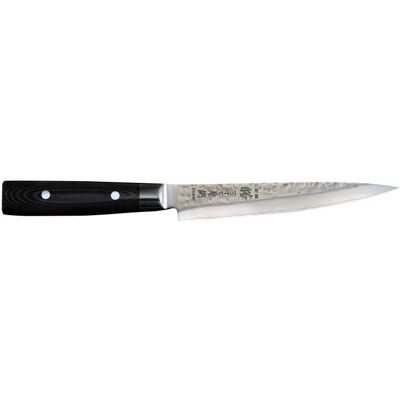 Yaxell Zen Couteau à viande japonais damassé 18cm - Couteau de cuisine, noir - Publicité Yaxell Zen Couteau à viande japonais damassé 18cm - Couteau de cuisine, noir - Publicité