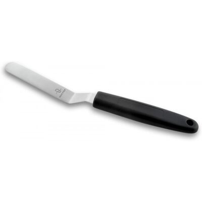 Matfer Spatule coudée professionnelle acier inox 9cm manche pp noir - Publicité Matfer Spatule coudée professionnelle acier inox 9cm manche pp noir - Publicité