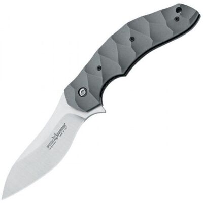 Fox Knives Couteau pliant ansø fox fx-302 manche 12cm titanium ondulé + étui - Publicité Fox Knives Couteau pliant ansø fox fx-302 manche 12cm titanium ondulé + étui - Publicité