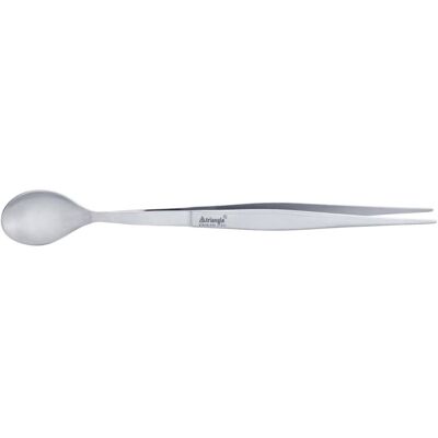 Pince à dresser triangle inox 17cm cuillère intégrée - Publicité Pince à dresser triangle inox 17cm cuillère intégrée - Publicité