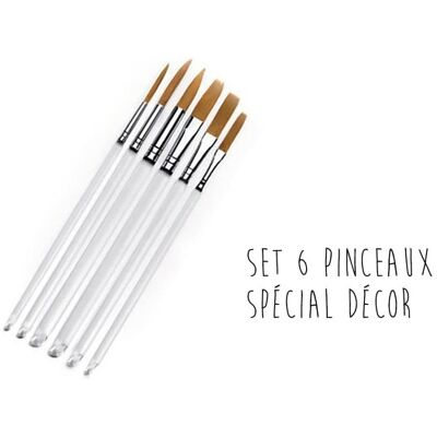 Set de 6 pinceaux pâtissiers spécial décoration - Publicité Set de 6 pinceaux pâtissiers spécial décoration - Publicité