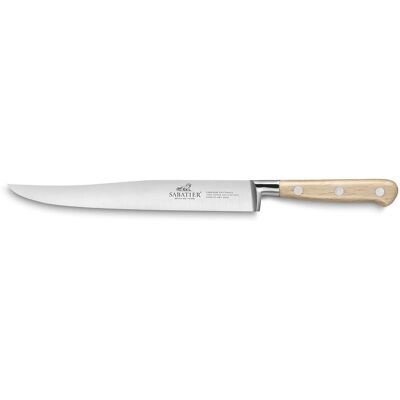 Couteau à découper forgé sabatier brocéliande 20cm manche en hêtre - Publicité Couteau à découper forgé sabatier brocéliande 20cm manche en hêtre - Publicité