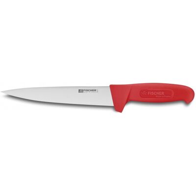 Fischer-Bargoin Couteau à saigner professionnel fischer haccp 20cm manche rouge - Publicité Fischer-Bargoin Couteau à saigner professionnel fischer haccp 20cm manche rouge - Publicité