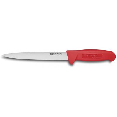 Fischer-Bargoin Couteau à dénerver flexible professionnel fischer haccp 20cm manche rouge - Publicité Fischer-Bargoin Couteau à dénerver flexible professionnel fischer haccp 20cm manche rouge - Publicité