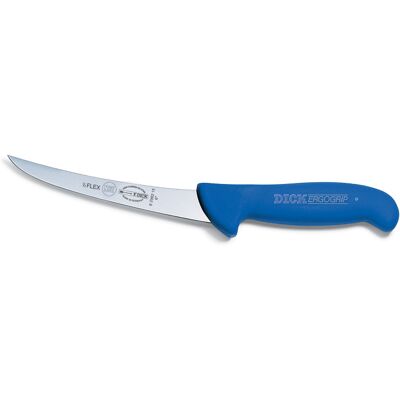 Couteau à désosser dick ergogrip lame courbe semi-flexible manche bleu 15 cm - Publicité Couteau à désosser dick ergogrip lame courbe semi-flexible manche bleu 15 cm - Publicité