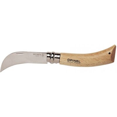 Couteau serpette opinel n°8 lame inox 8cm manche en hêtre - Publicité Couteau serpette opinel n°8 lame inox 8cm manche en hêtre - Publicité