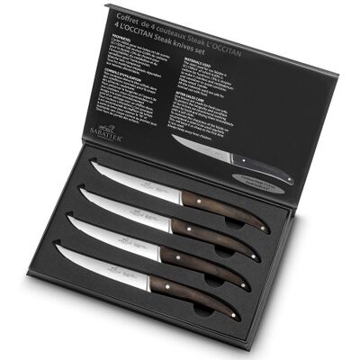 LION SABATIER - Modèle 901080 - Set de 4 couteaux pour viande - 11,5cm - Acier inoxydable - Publicité LION SABATIER - Modèle 901080 - Set de 4 couteaux pour viande - 11,5cm - Acier inoxydable - Publicité