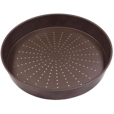 Moule à flan perforé gobel anti-adhérent fond mobile - diamètre 27cm - Publicité Moule à flan perforé gobel anti-adhérent fond mobile - diamètre 27cm - Publicité