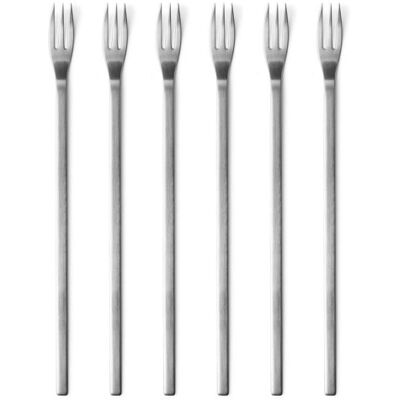 Set de 6 fourchettes à fondue au fromage mono a acier inox - Publicité Set de 6 fourchettes à fondue au fromage mono a acier inox - Publicité