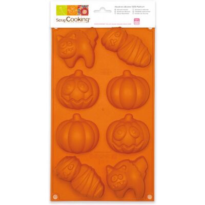 Moule à gâteau silicone halloween scrapcooking - 4 motifs - Publicité Moule à gâteau silicone halloween scrapcooking - 4 motifs - Publicité