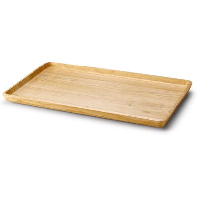 Plateau en bois de caoutchouc Continenta - Rectangulaire - 53x32x3cm - Publicité Plateau en bois de caoutchouc Continenta - Rectangulaire - 53x32x3cm - Publicité
