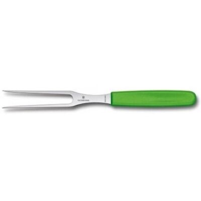 Fourchette diapason à découper manche vert lame inox 15cm victorinox - Publicité Fourchette diapason à découper manche vert lame inox 15cm victorinox - Publicité