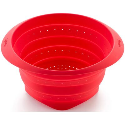 Lekue Passoire rétractable lékué ø23cm en silicone platinum Rouge - Publicité Lekue Passoire rétractable lékué ø23cm en silicone platinum Rouge - Publicité
