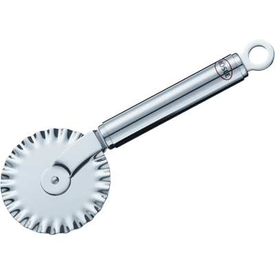 Roulette à pâte cannelée rosle tout en inox diamètre 7cm - Publicité Roulette à pâte cannelée rosle tout en inox diamètre 7cm - Publicité