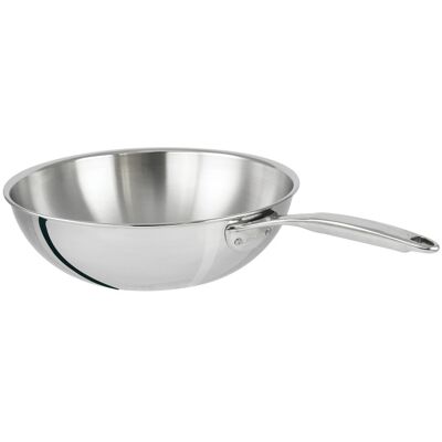 Wok cristel castel'pro en acier inoxydable 18/10 3 ply 24cm - Publicité Wok cristel castel'pro en acier inoxydable 18/10 3 ply 24cm - Publicité