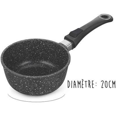 Casserole en fonte pradel excellence premium 20cm façon pierre tous feux/ induction - Publicité Casserole en fonte pradel excellence premium 20cm façon pierre tous feux/ induction - Publicité