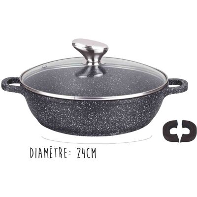 Mijoteuse en fonte pradel excellence premium 24cm façon pierre tous feux/ induction - Publicité Mijoteuse en fonte pradel excellence premium 24cm façon pierre tous feux/ induction - Publicité